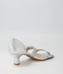 Cheap Midas Shoes Ubet Silver Leather Sandals