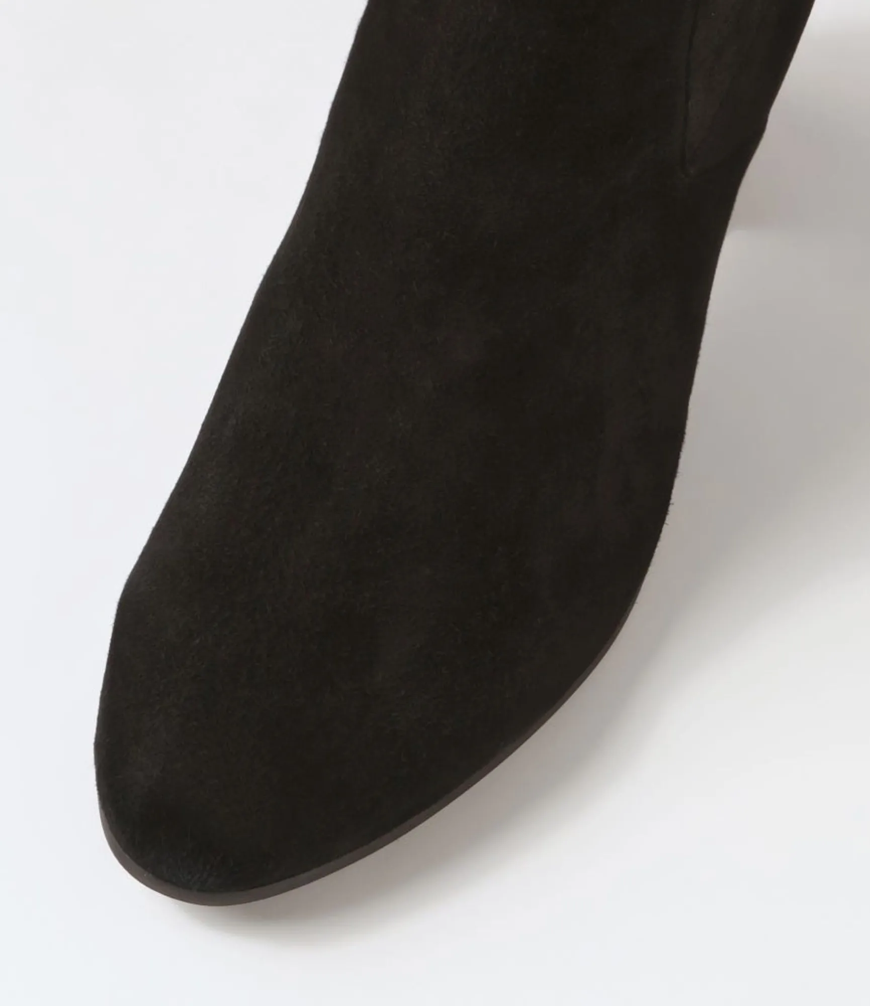 New Midas Shoes Uluv Black Stretch Microsuede Ankle Boots