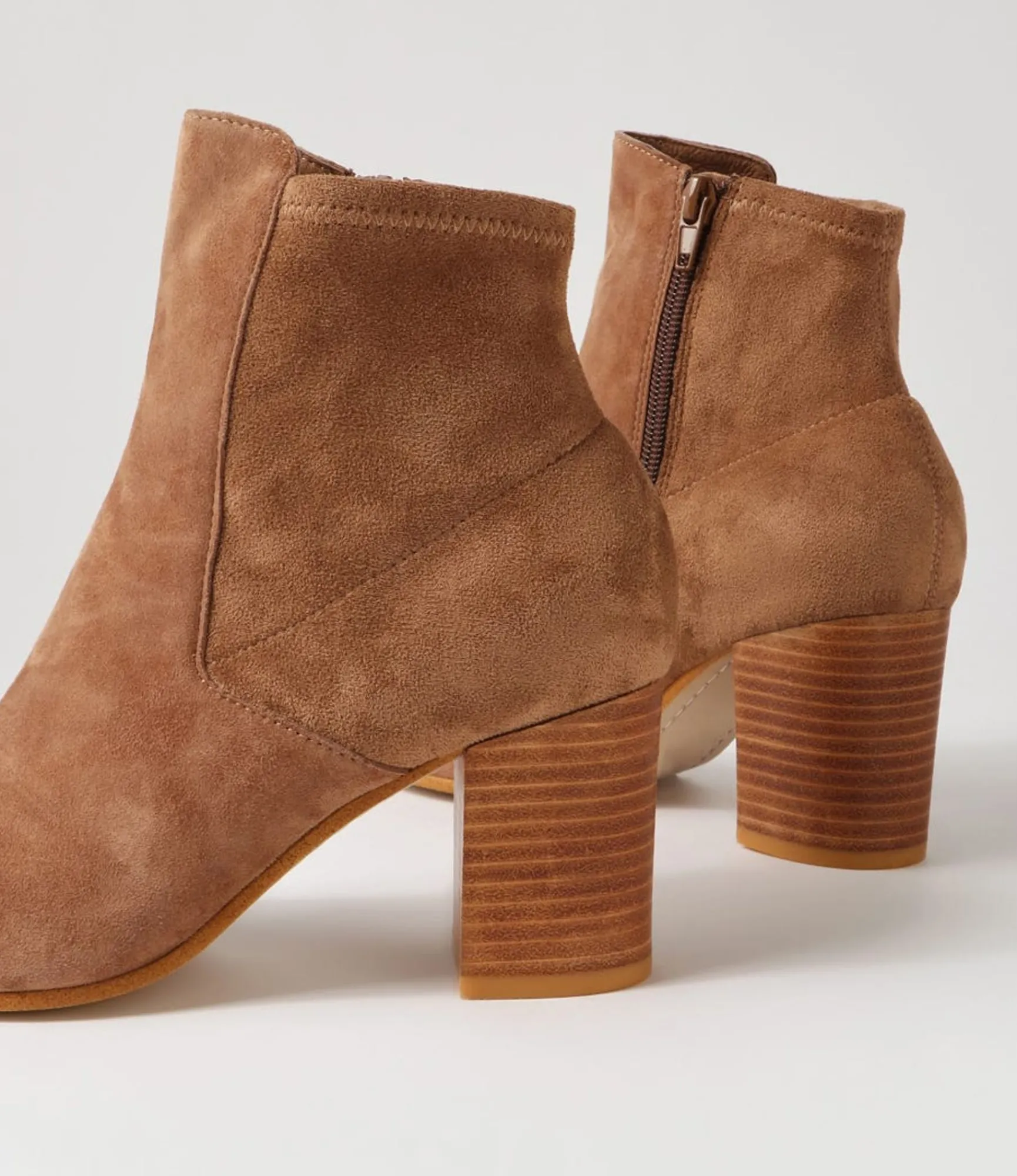 Best Sale Midas Shoes Uluv Light Choc Stretch Microsuede Ankle Boots