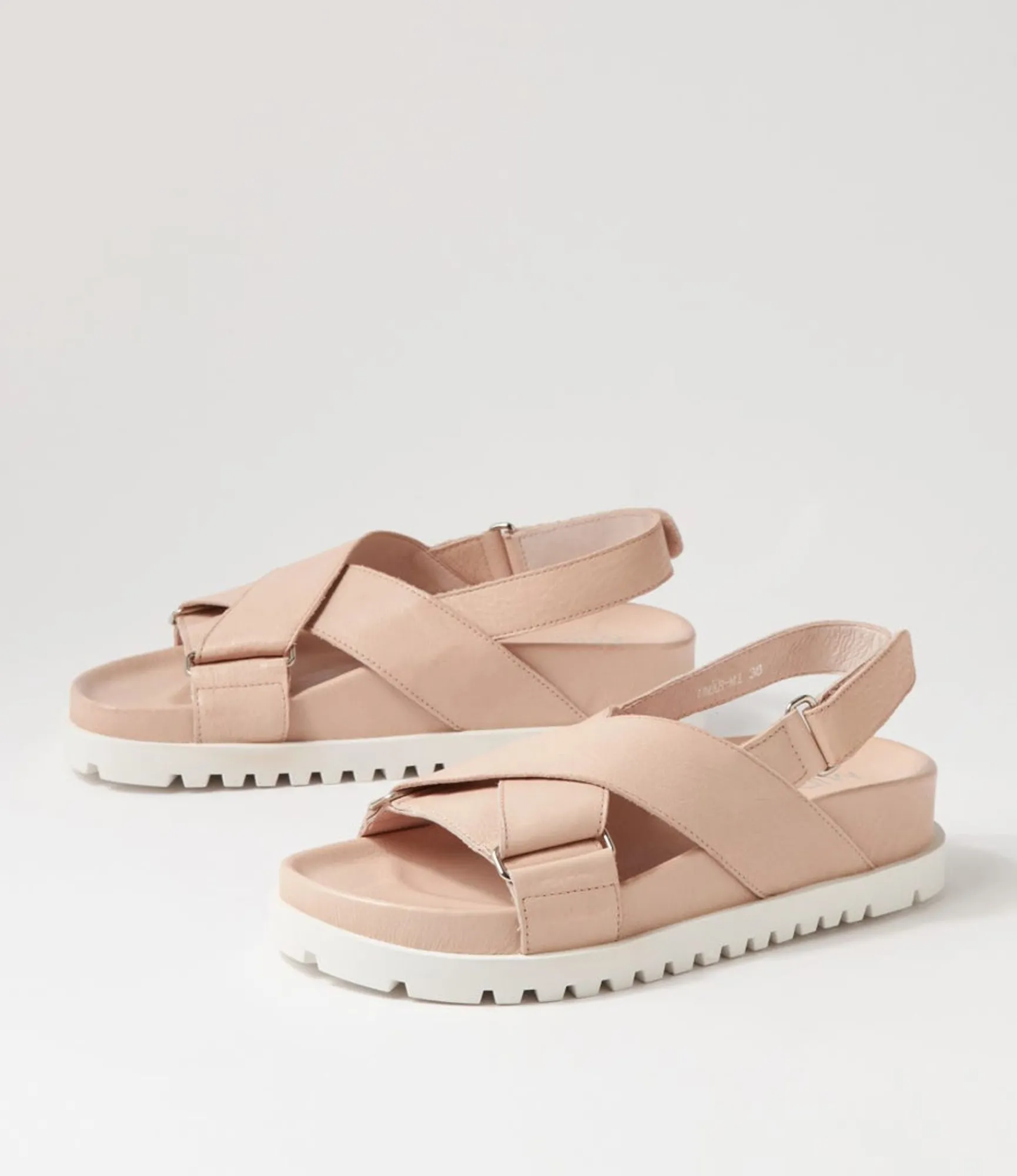 Hot Midas Shoes Umar Nude White Leather Sandals