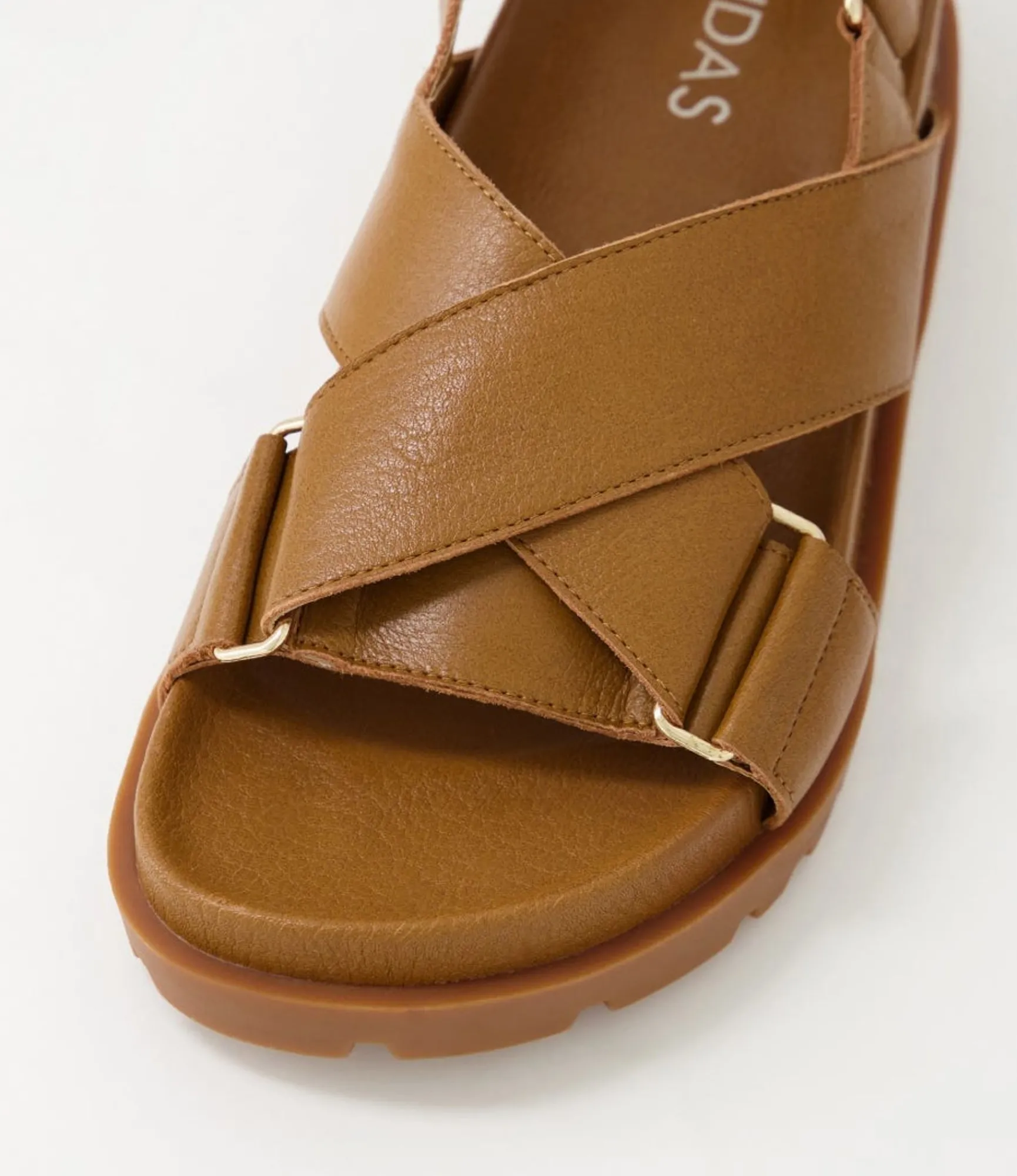 Shop Midas Shoes Umar Toffee Leather Sandals