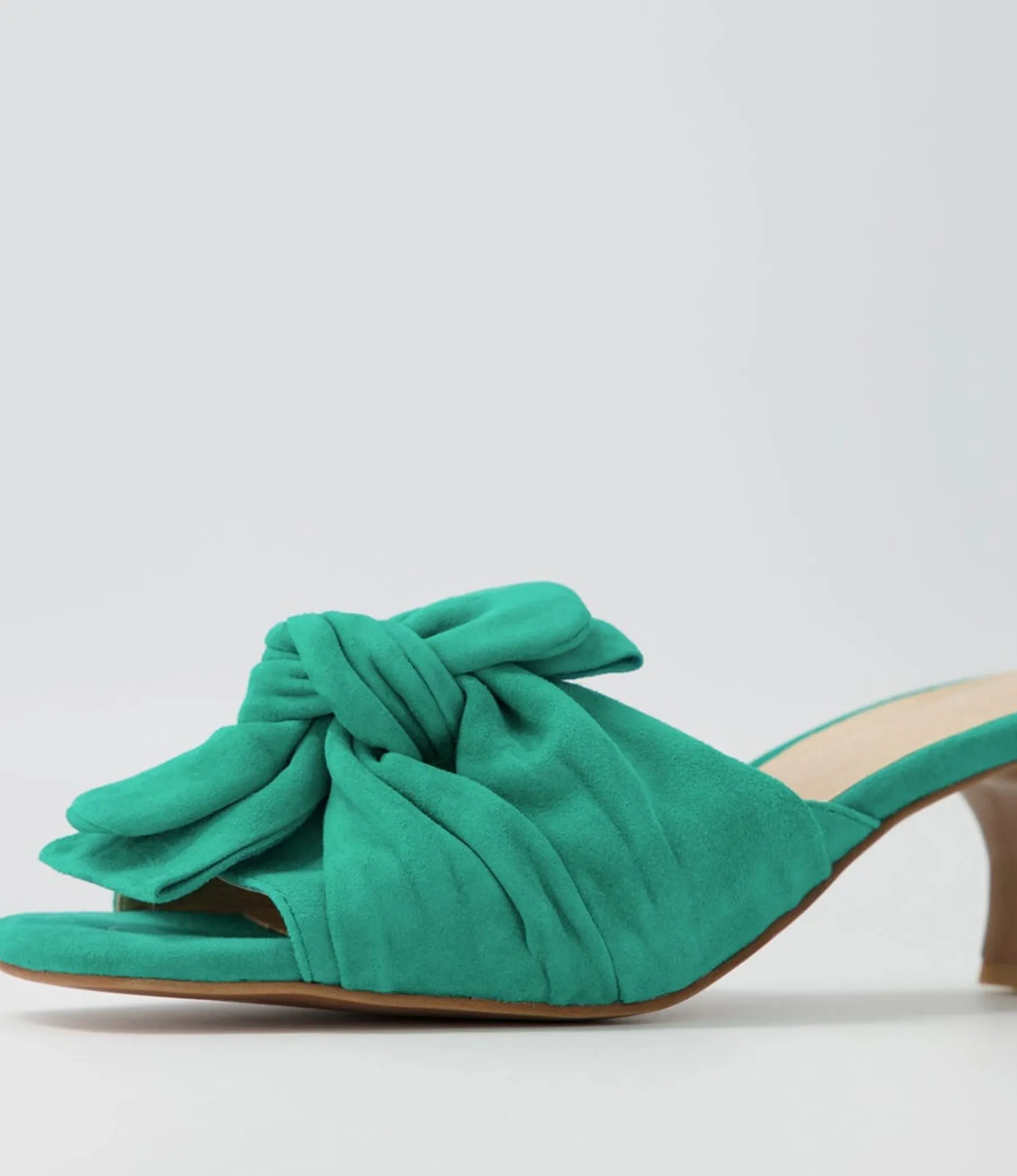 Best Sale Midas Shoes Umay Emerald Suede Slides
