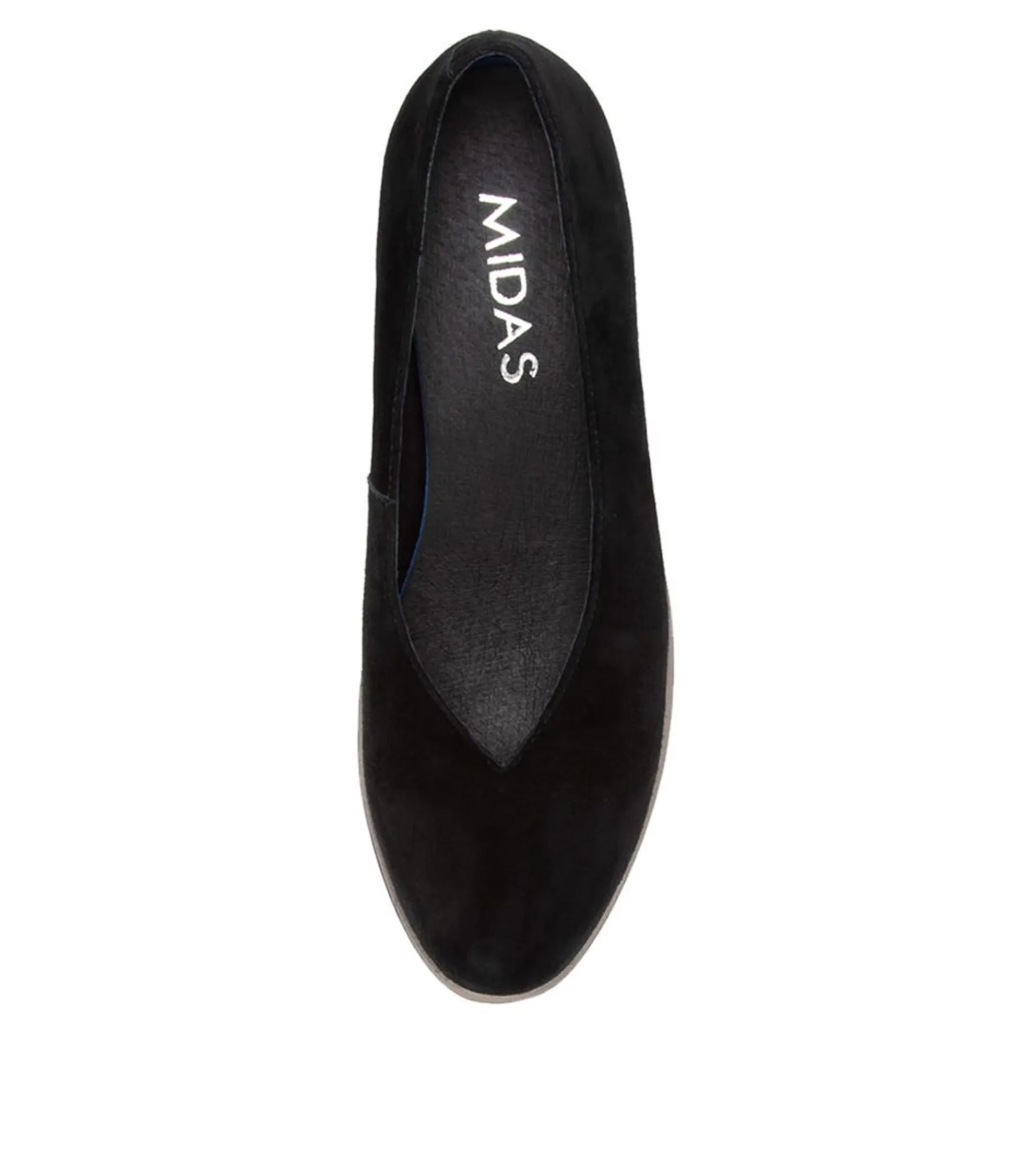 Store Midas Shoes Umer Black Suede Wedges