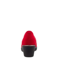 Fashion Midas Shoes Umer Red Suede Wedges