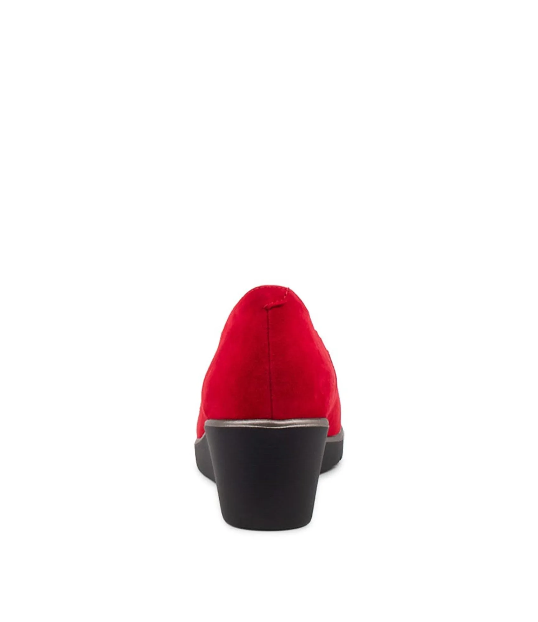 Fashion Midas Shoes Umer Red Suede Wedges