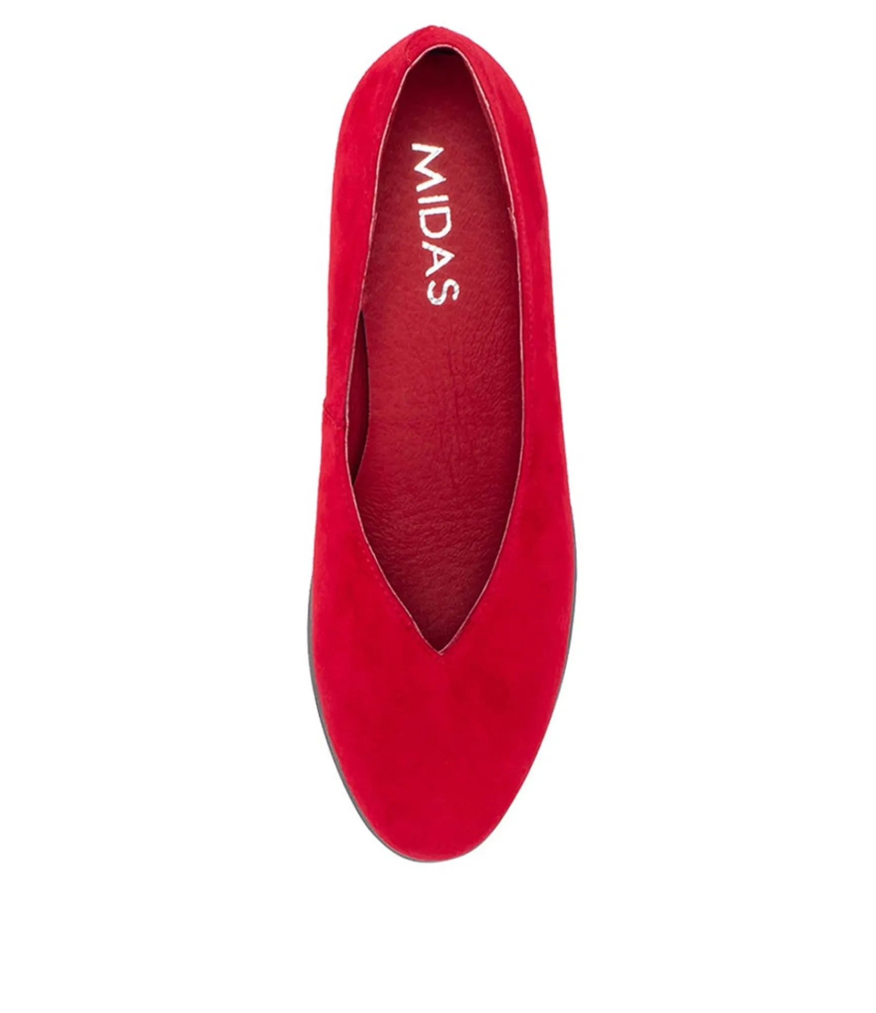 Fashion Midas Shoes Umer Red Suede Wedges