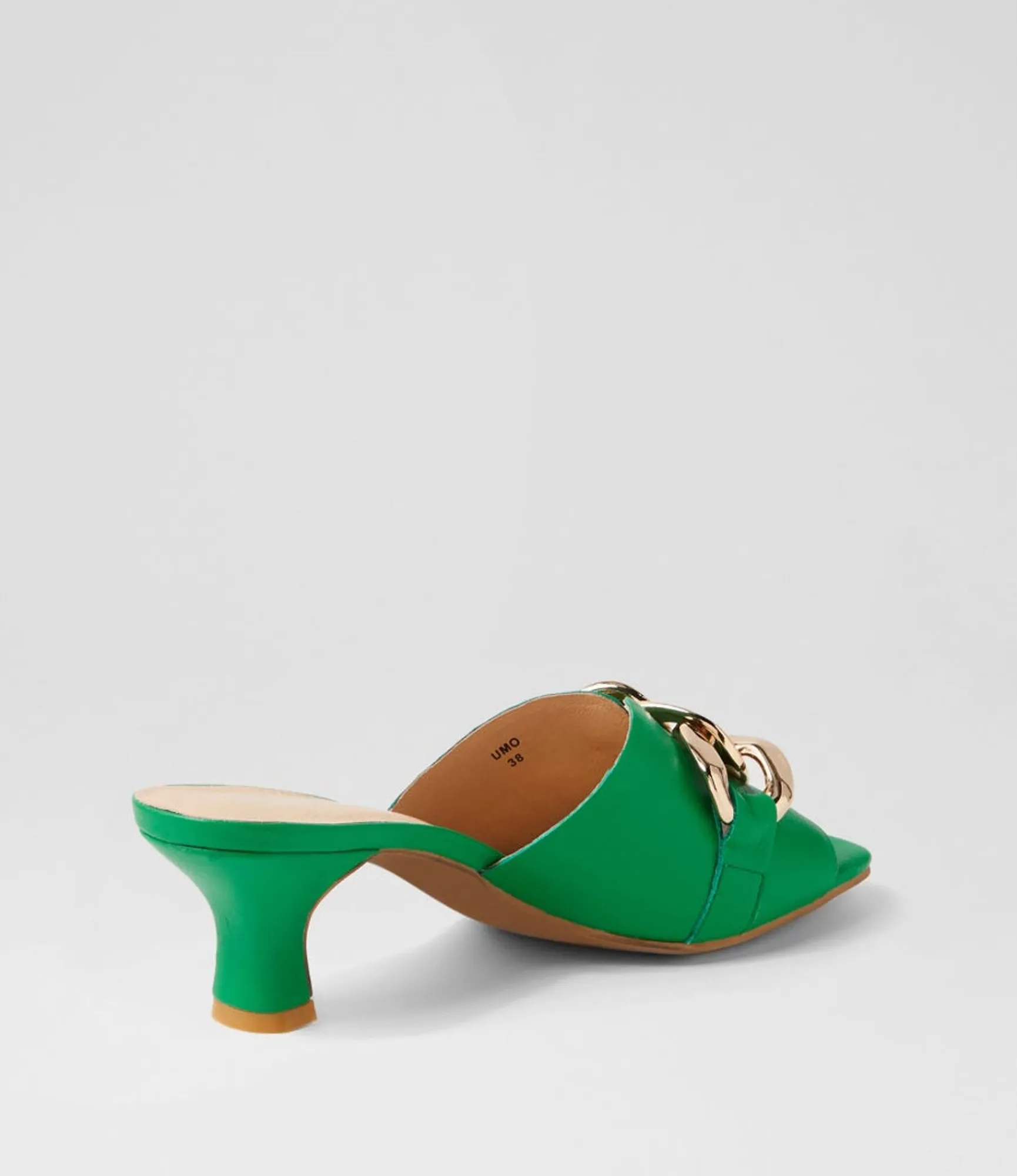 Outlet Midas Shoes Umo Bright Emerald Leather Slides