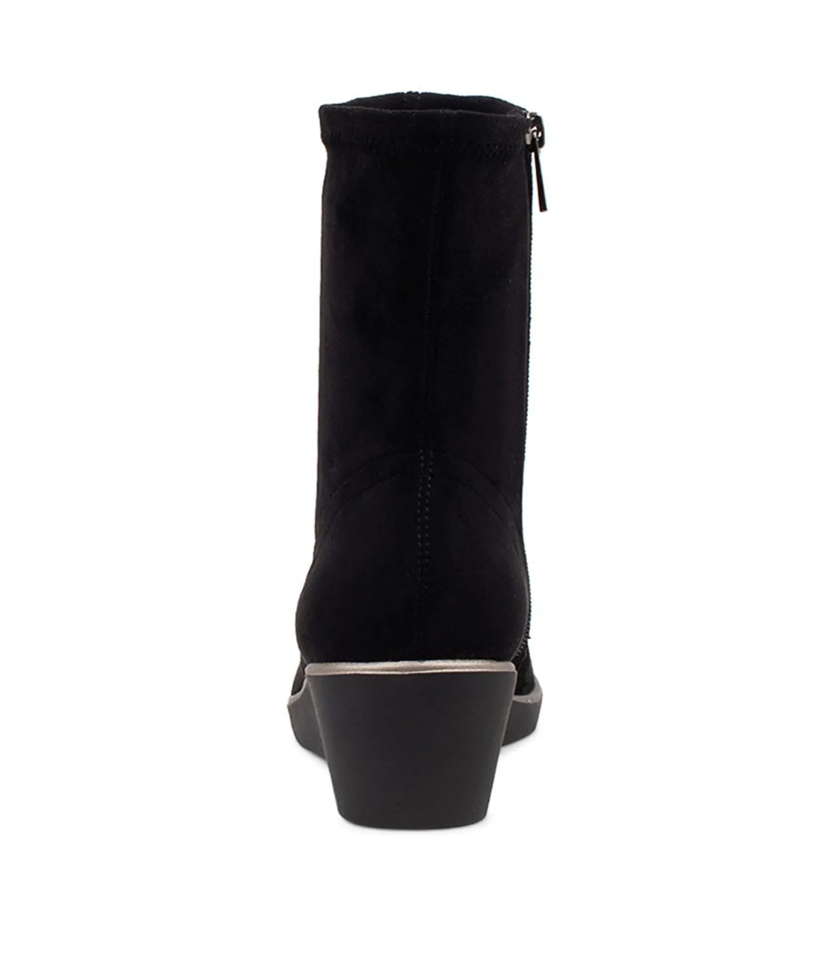 Best Sale Midas Shoes Umust Black Stretch Microsuede Ankle Boots