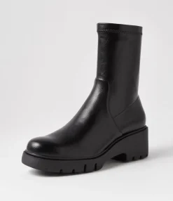 Best Midas Shoes Uner Black Stretch Ankle Boots