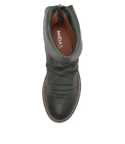 Cheap Midas Shoes Unsee Forest Leather Ankle Boots