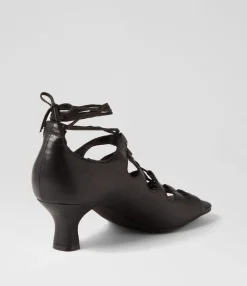 Sale Midas Shoes Unyte Black Leather Sandals