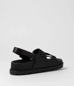 Shop Midas Shoes Uradi Black Leather Sandals
