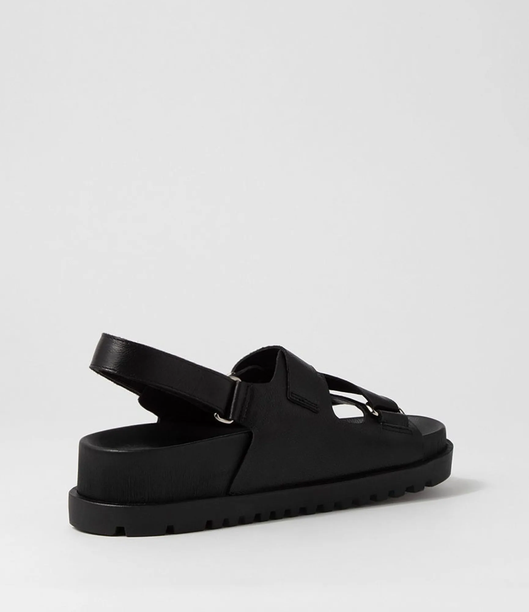 Shop Midas Shoes Uradi Black Leather Sandals