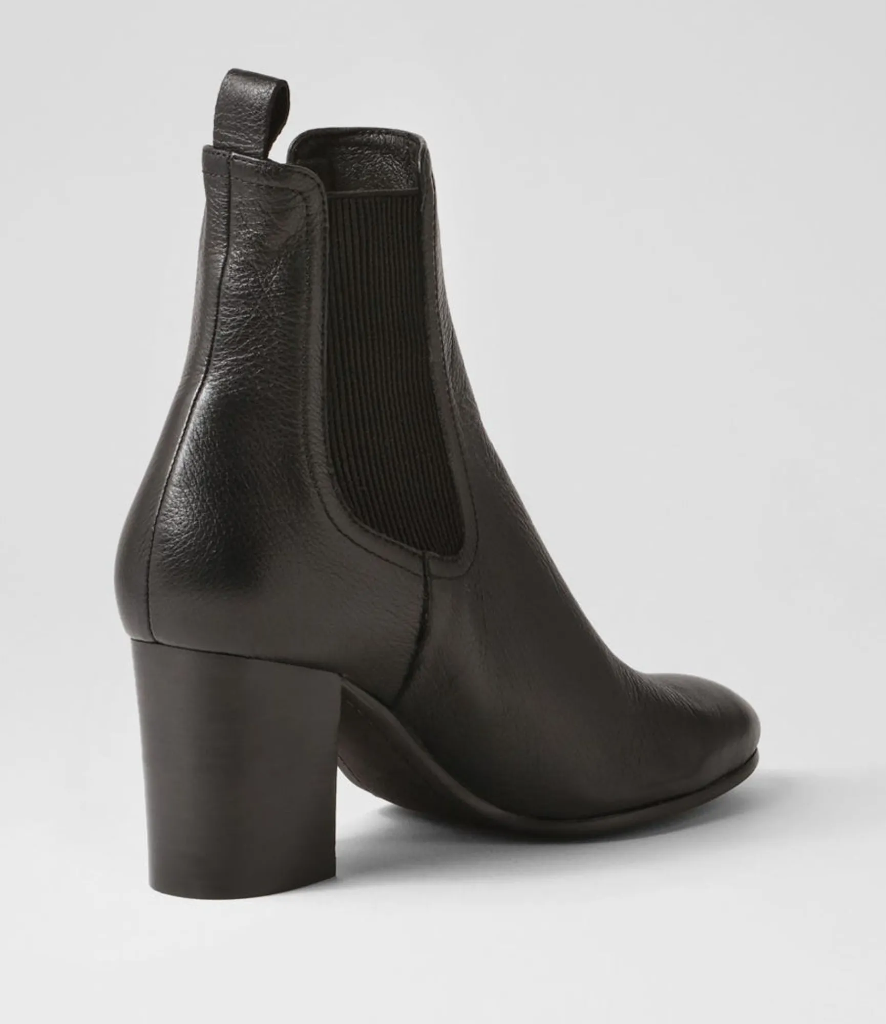 Shop Midas Shoes Ussa Black Leather Elastic Chelsea Boots