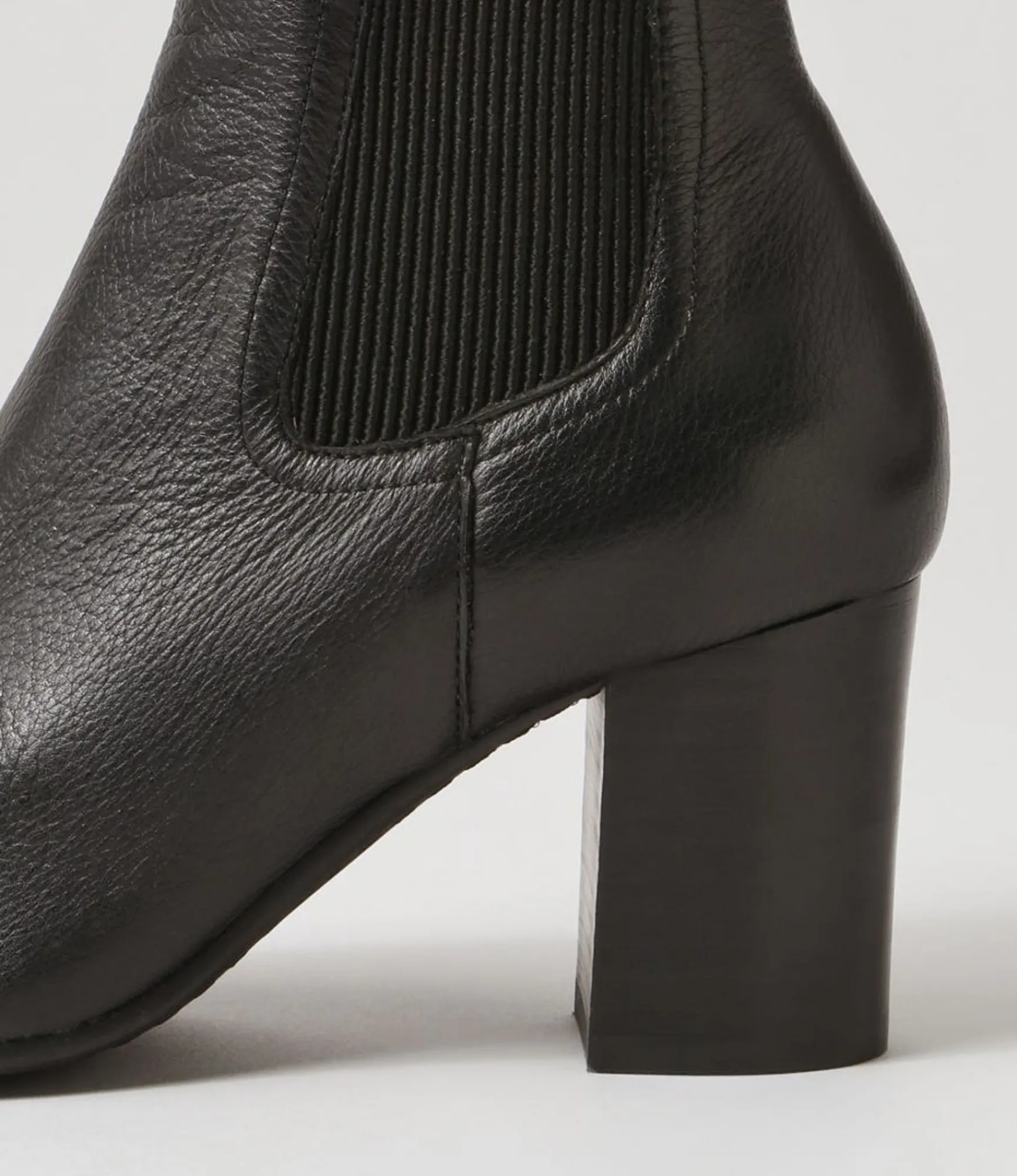 Shop Midas Shoes Ussa Black Leather Elastic Chelsea Boots
