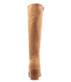 Online Midas Shoes Varry Camel Stretch Microsuede Long Boots