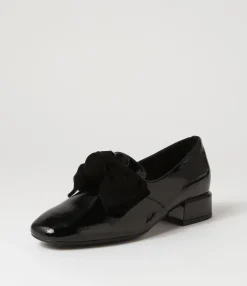 Shop Midas Shoes Varvo Black Patent Suede Flat Shoes