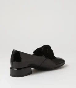 Shop Midas Shoes Varvo Black Patent Suede Flat Shoes