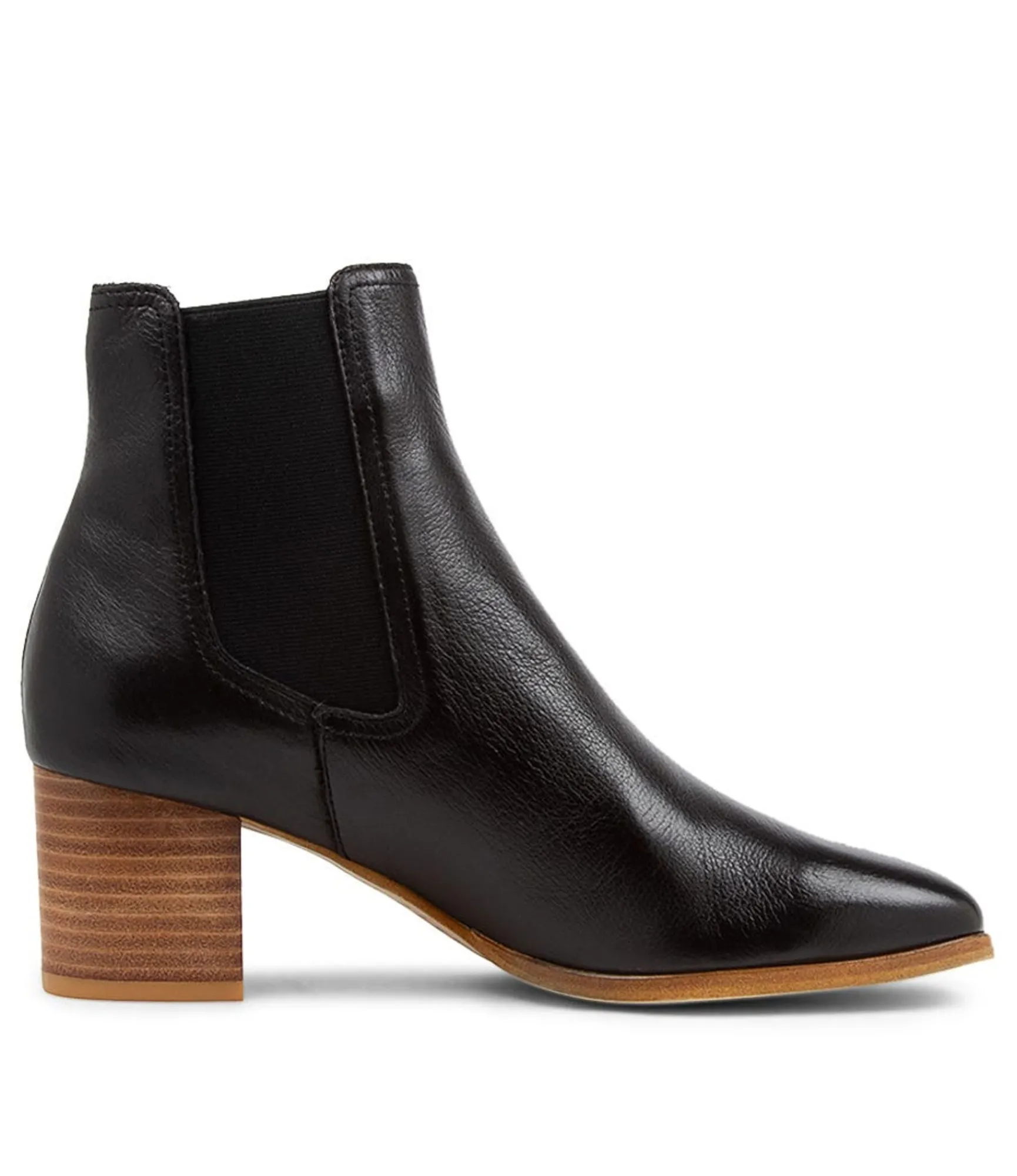 Outlet Midas Shoes Veena Black Leather Chelsea Boots Nh