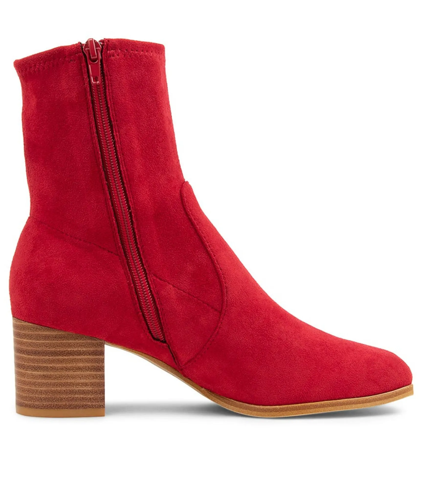 Hot Midas Shoes Venti Ruby Microsuede Ankle Boots