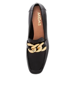 Store Midas Shoes Visten Black Patent Leather Heels