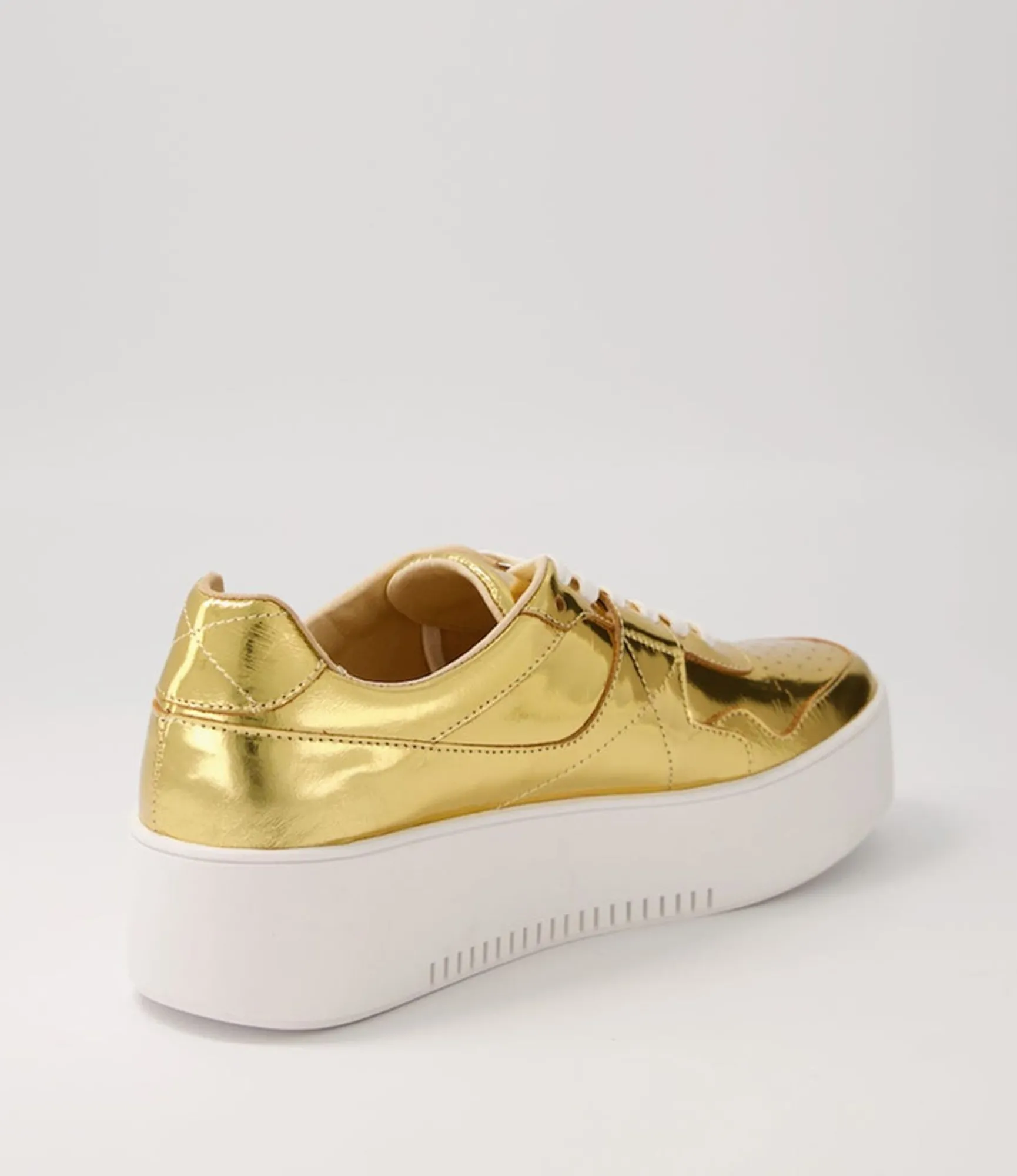 Sale Midas Shoes Wabel Old Gold Shine Leather Sneakers