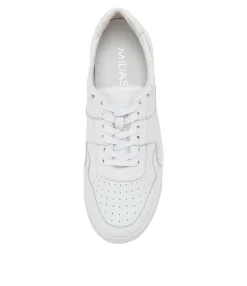 Discount Midas Shoes Wabel White Leather Sneakers