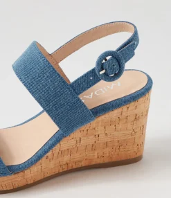 Discount Midas Shoes Walkies Denim Fabric Sandals