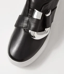Cheap Midas Shoes Wayde Black White Leather Sneakers