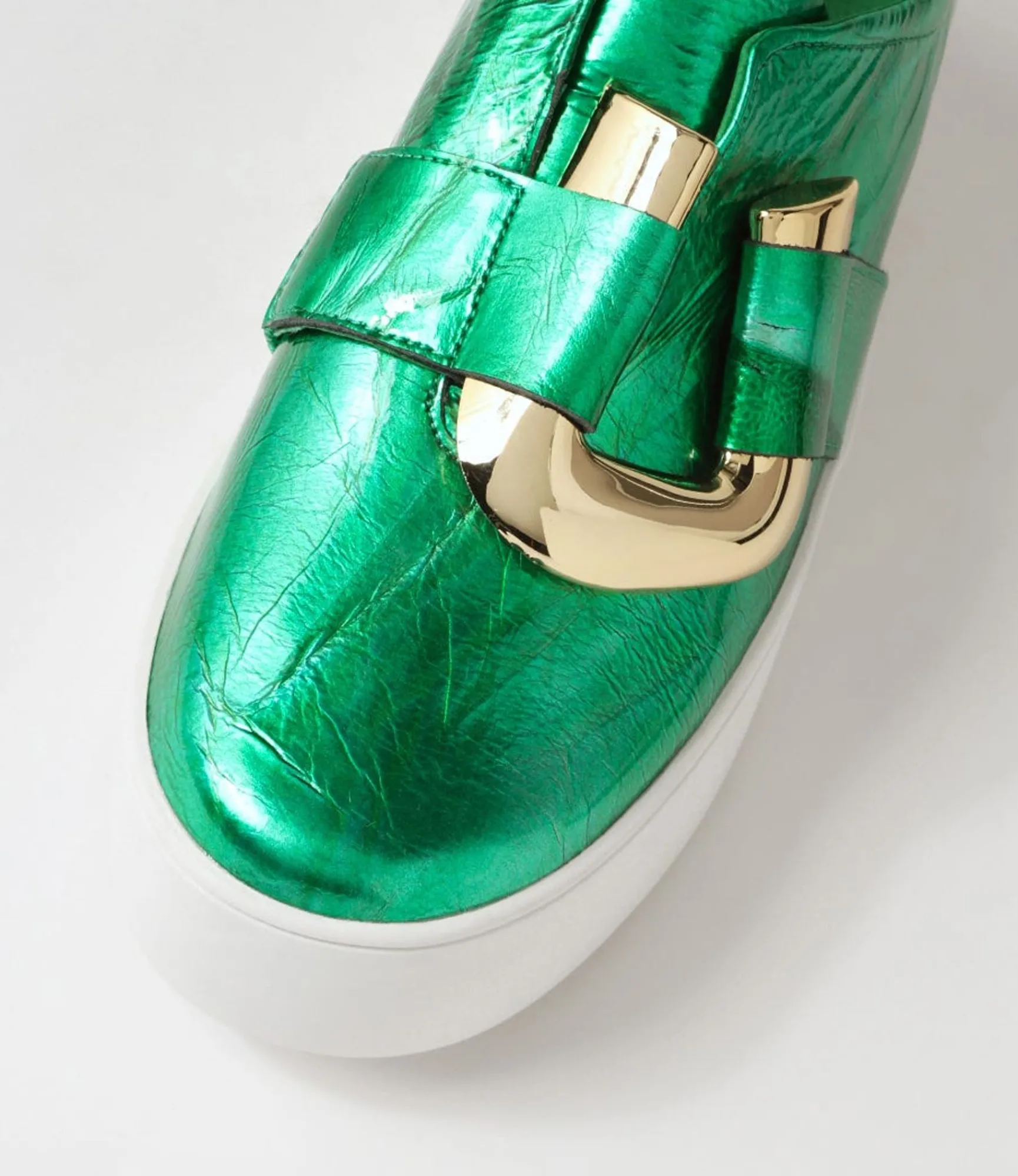 Best Midas Shoes Wayde Emerald Crush Leather Sneakers