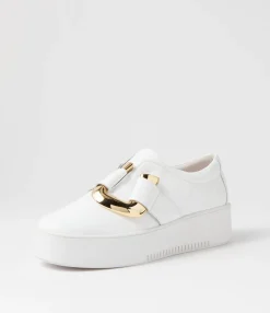 Best Midas Shoes Wayde White Leather Sneakers