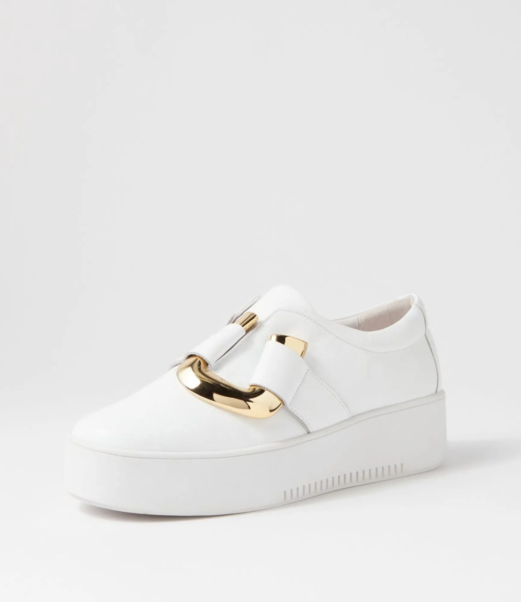 Best Midas Shoes Wayde White Leather Sneakers