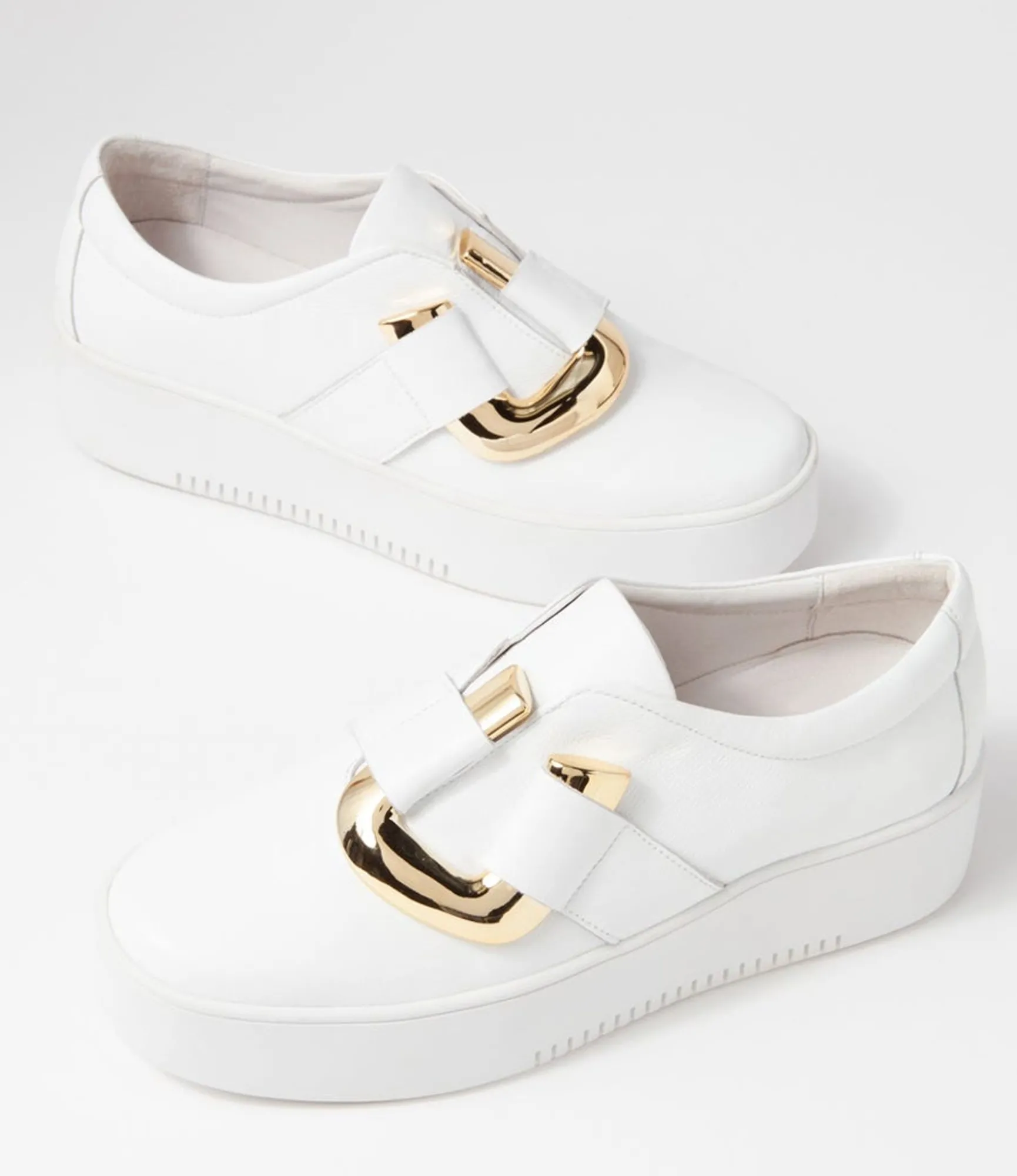 Best Midas Shoes Wayde White Leather Sneakers