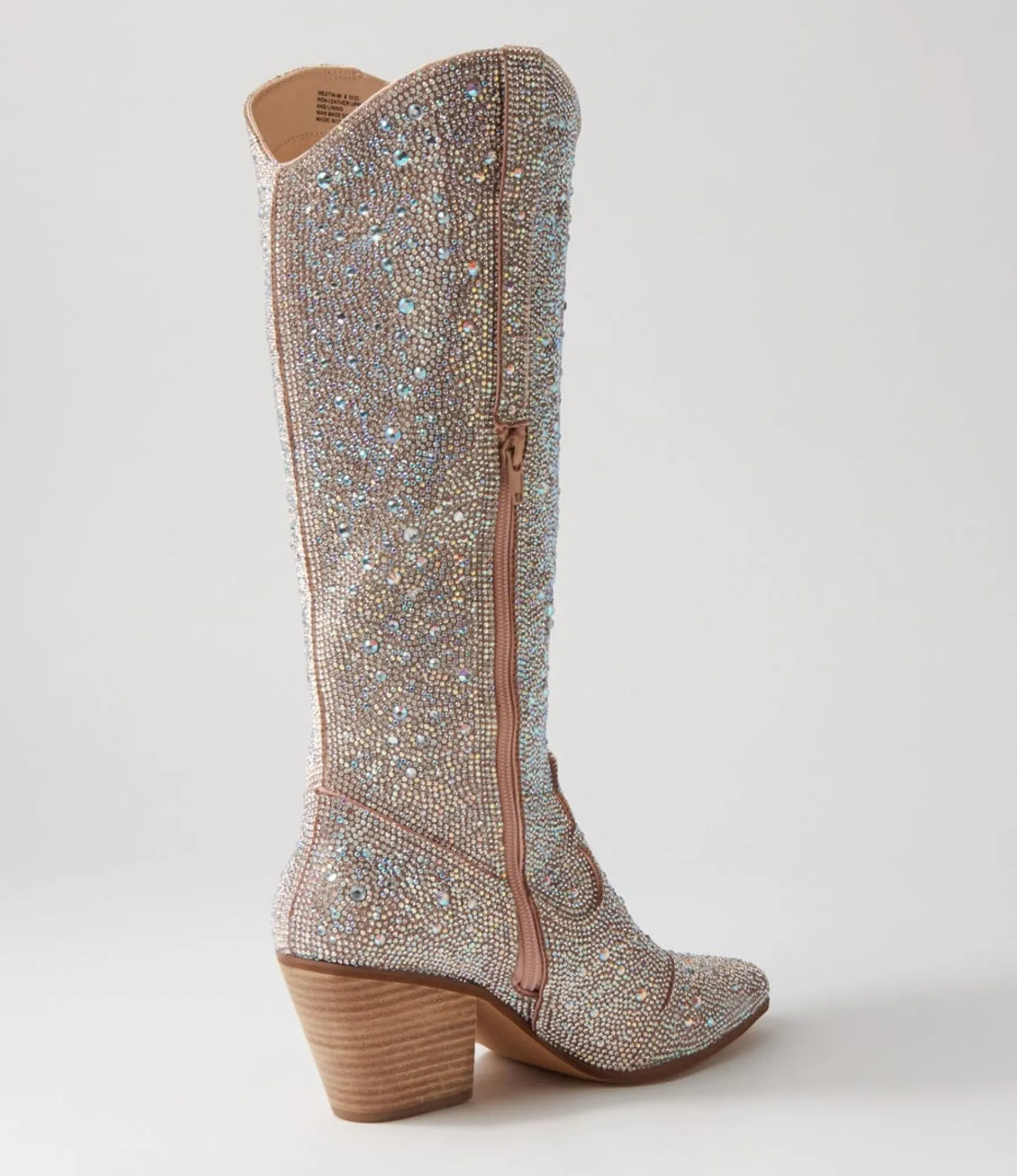 Cheap Midas Shoes Westin Silver Jewel Fabric Knee High Boots