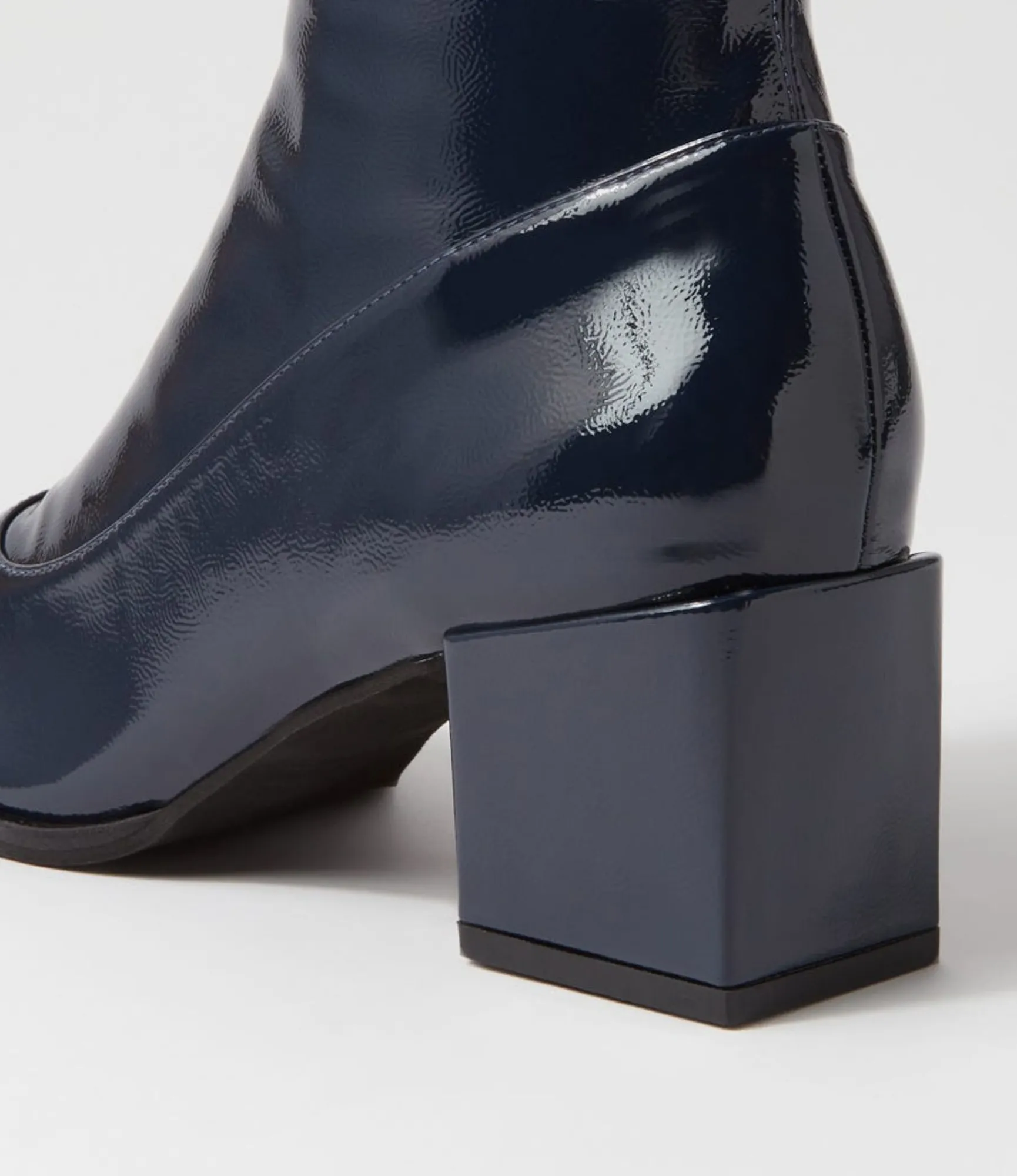 Cheap Midas Shoes Westina Navy Stretch Patent Pu Ankle Boots