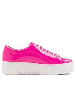 Fashion Midas Shoes Wether Hot Pink Patent Leather Sneakers Ws
