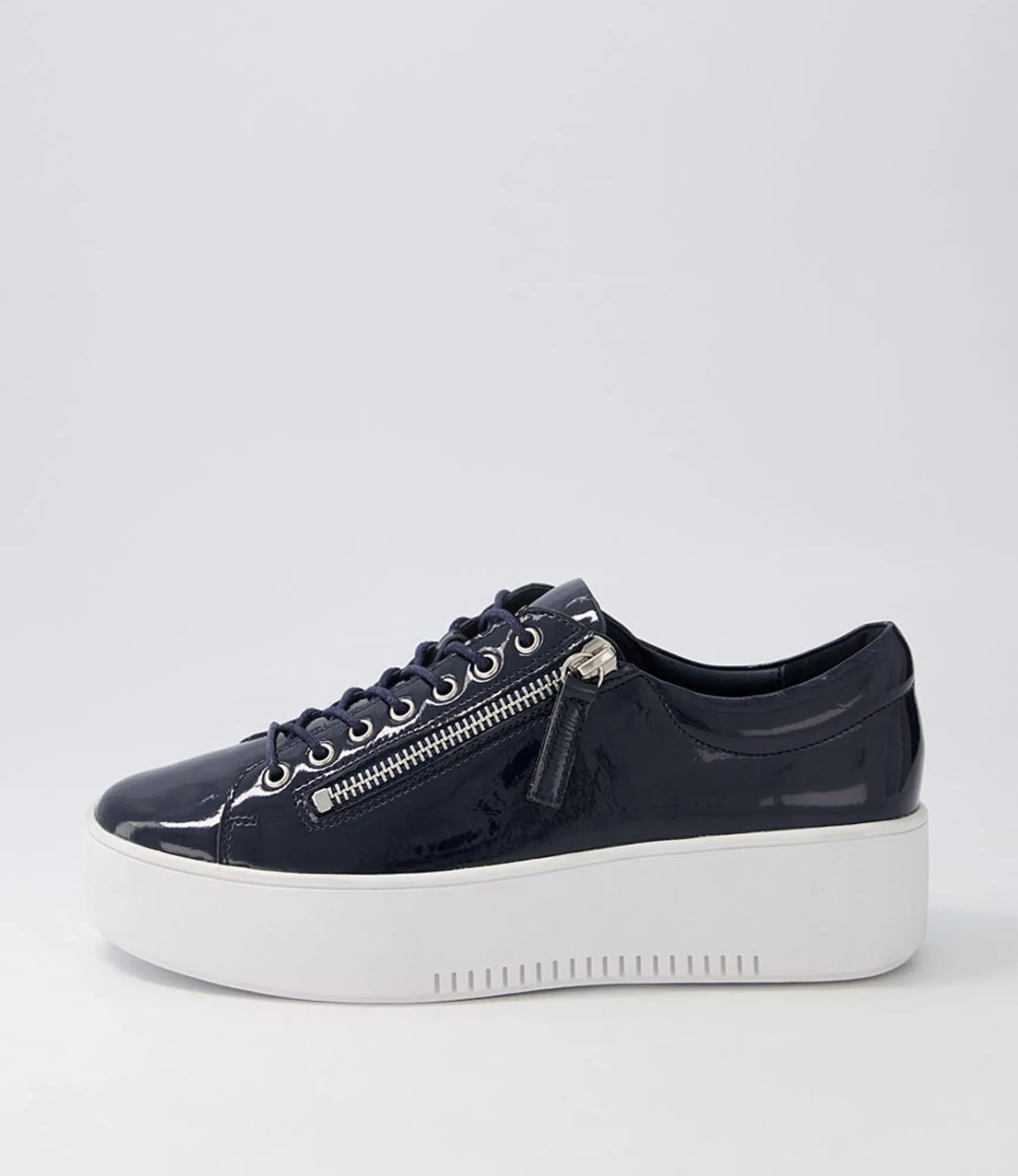 Online Midas Shoes Wether Navy White Patent Leather Sneakers