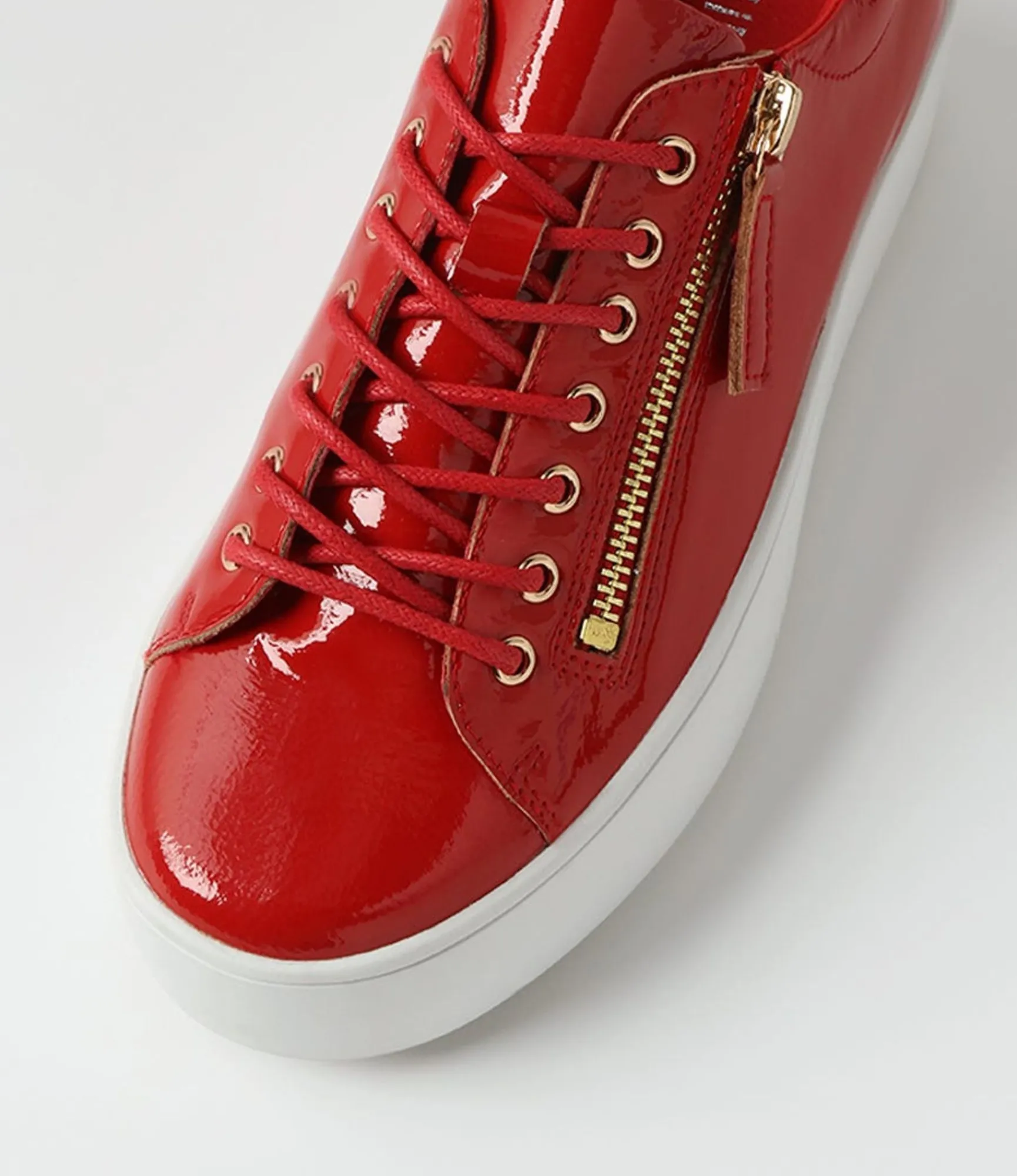 Flash Sale Midas Shoes Wether Red White Patent Leather Sneakers