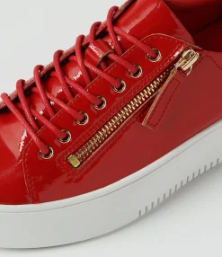 Flash Sale Midas Shoes Wether Red White Patent Leather Sneakers