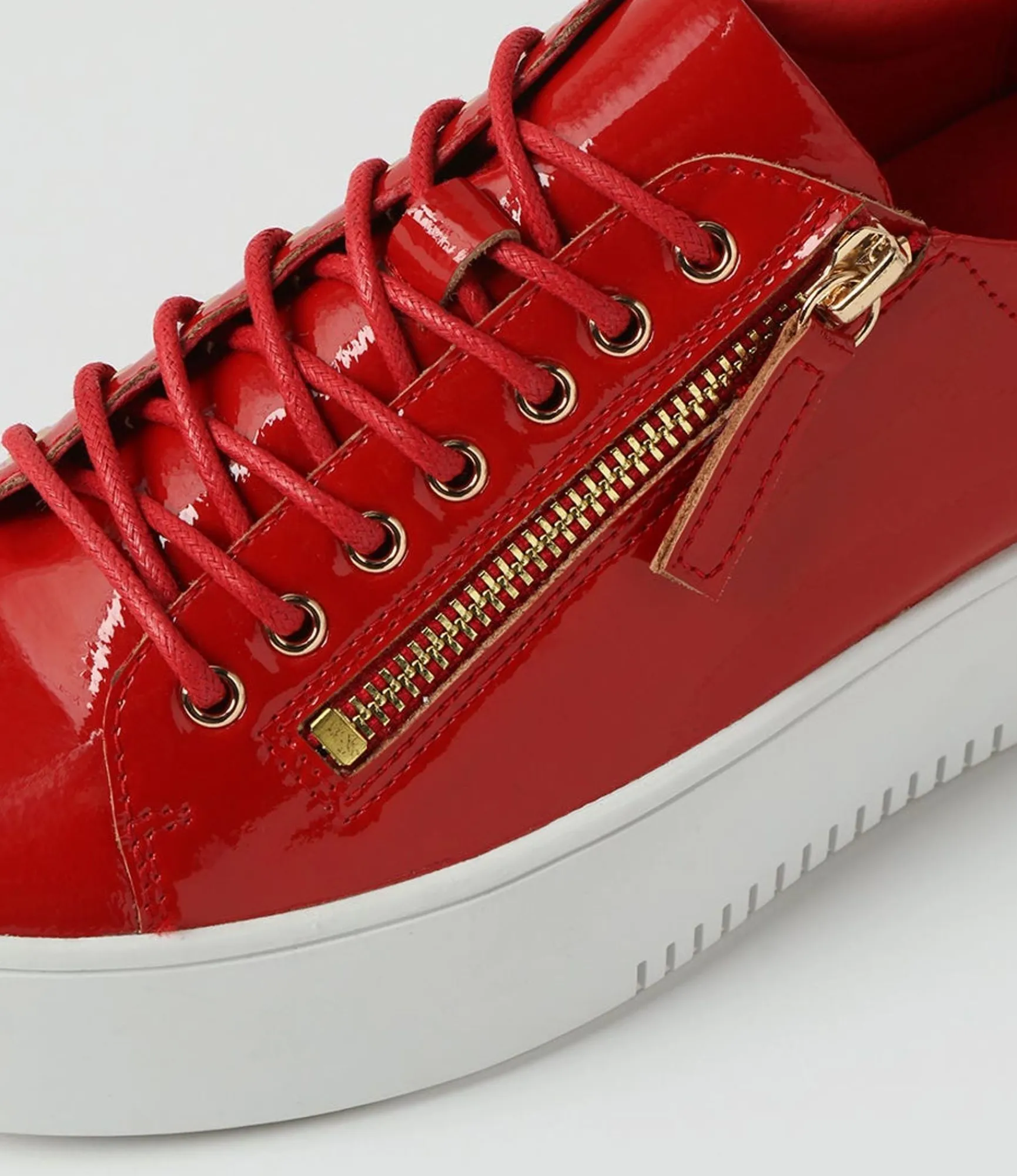 Flash Sale Midas Shoes Wether Red White Patent Leather Sneakers