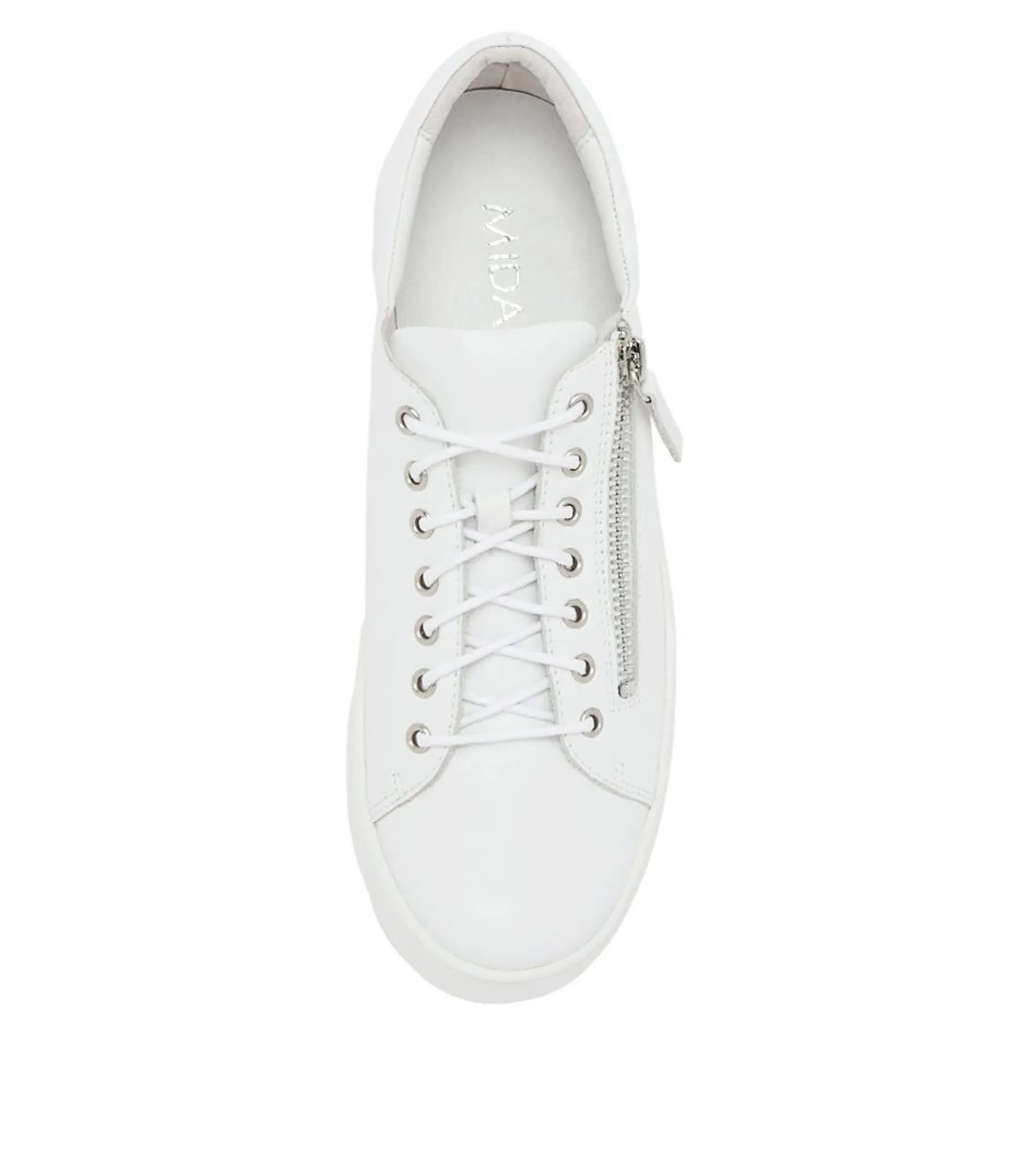 Store Midas Shoes Wether White White Sole Leather Sneakers