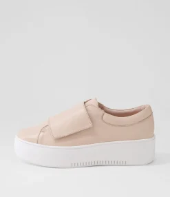 Shop Midas Shoes Whispa Rose White Leather Sneakers