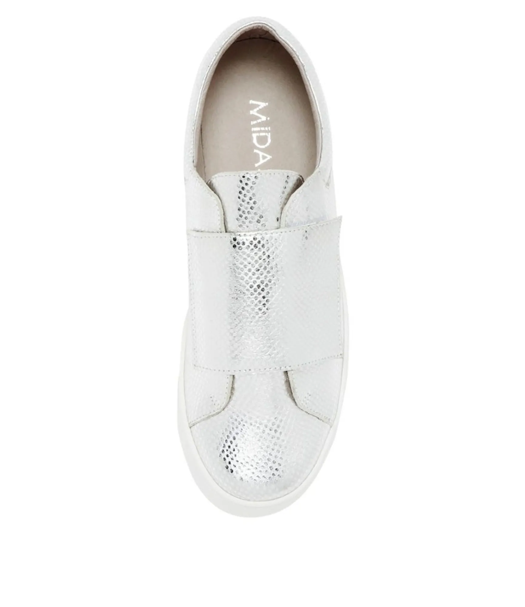 Discount Midas Shoes Whispa Silver White Sole Lizard Sneakers
