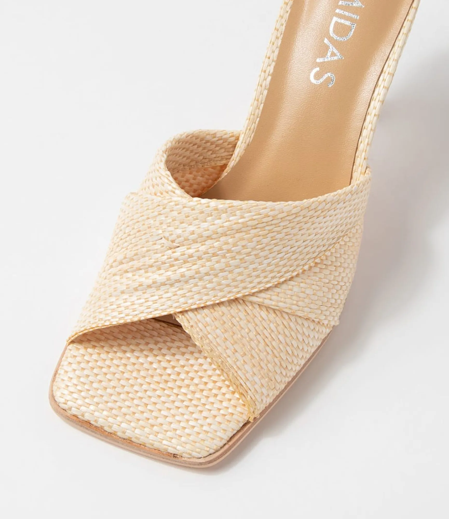 Clearance Midas Shoes Wikki Natural Woven Slides