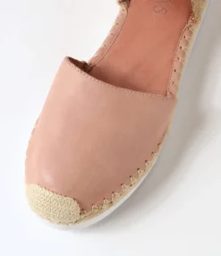 Discount Midas Shoes Willa Cafe Leather Espadrilles