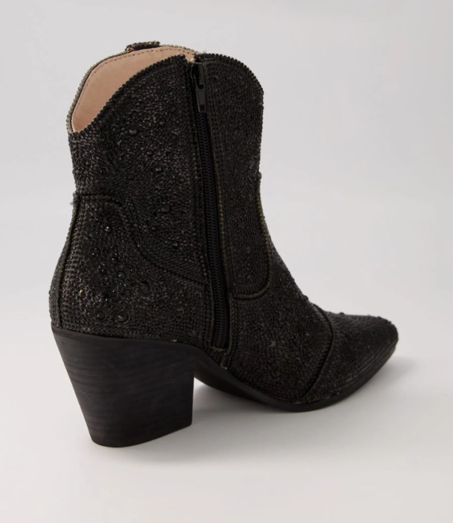 Cheap Midas Shoes Willis Black Jewel Fabric Ankle Boots Bh
