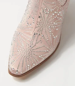 Flash Sale Midas Shoes Willowy Nude Jewel Fabric Ankle Boots