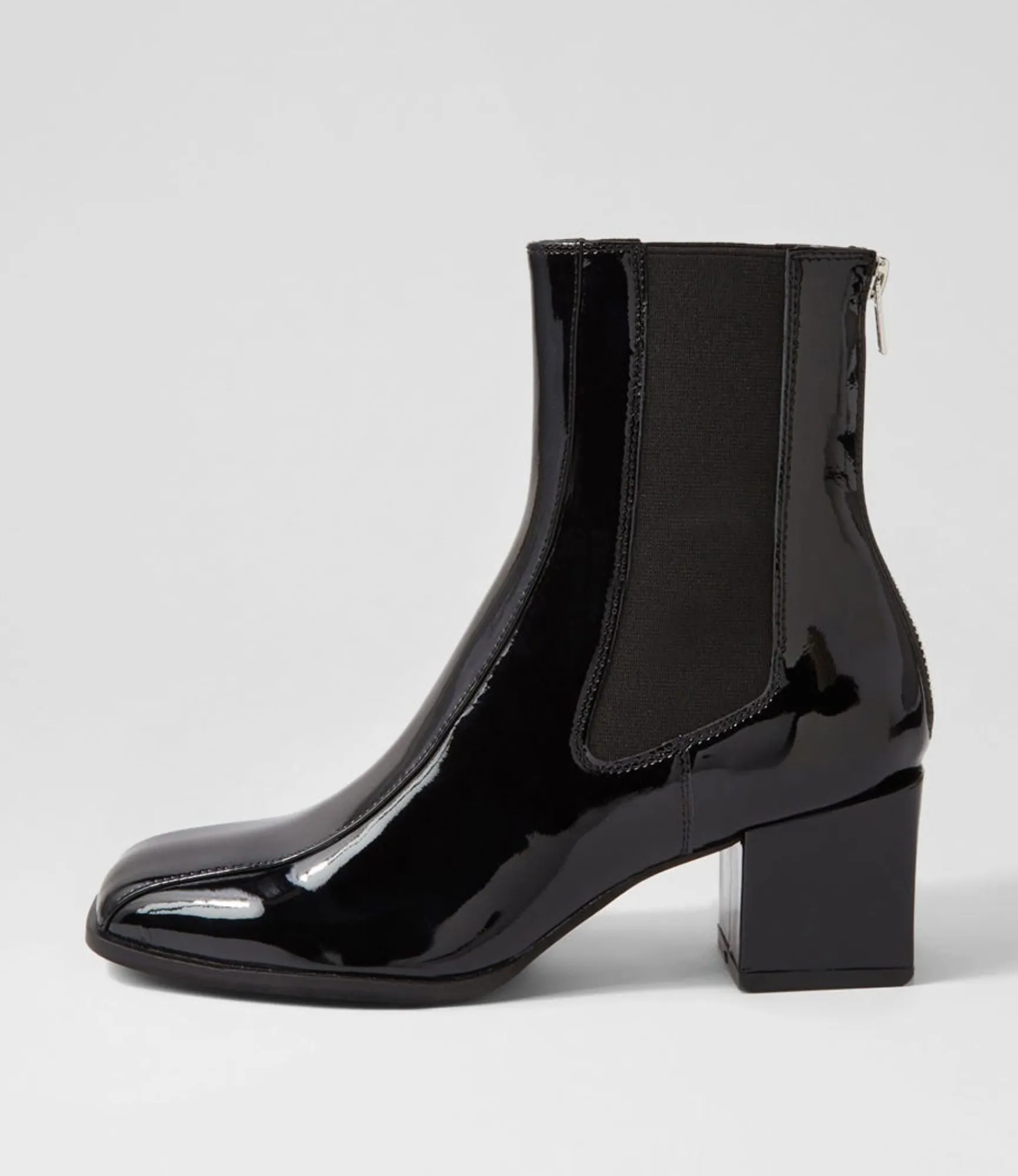 Outlet Midas Shoes Winni Black Patent Leather Chelsea Boots