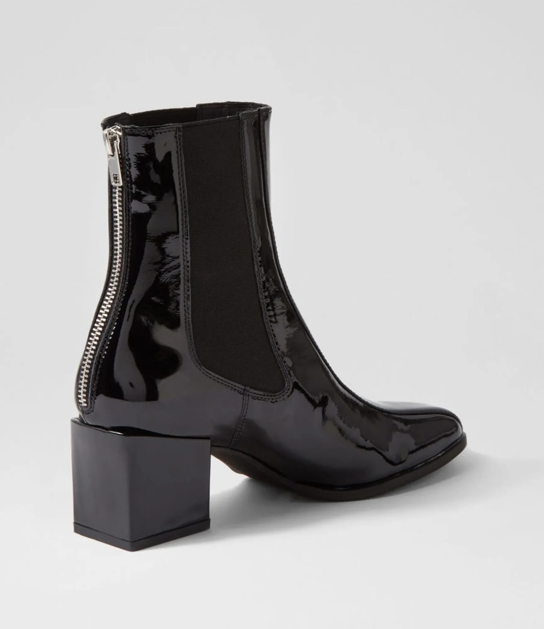 Outlet Midas Shoes Winni Black Patent Leather Chelsea Boots