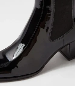Outlet Midas Shoes Winni Black Patent Leather Chelsea Boots